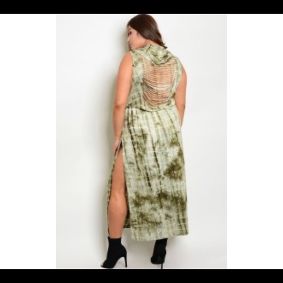 “New Listing” OLIVE TIE DYE DRESS - Picture 5 of 5